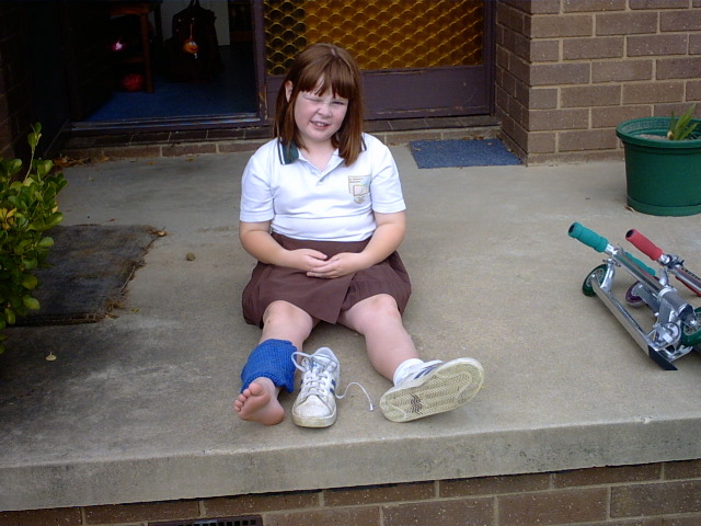 Fell out of car just before we left