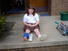 Fell out of car just before we left