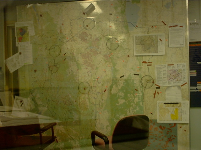 Operations Map - Queanbeyan Fire Control Centre - 20-1-2001
